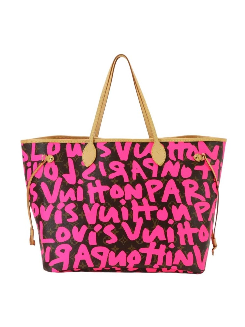 Louis Vuitton Monogram Graffiti Neverfull GM Tote Bag Fuchsia